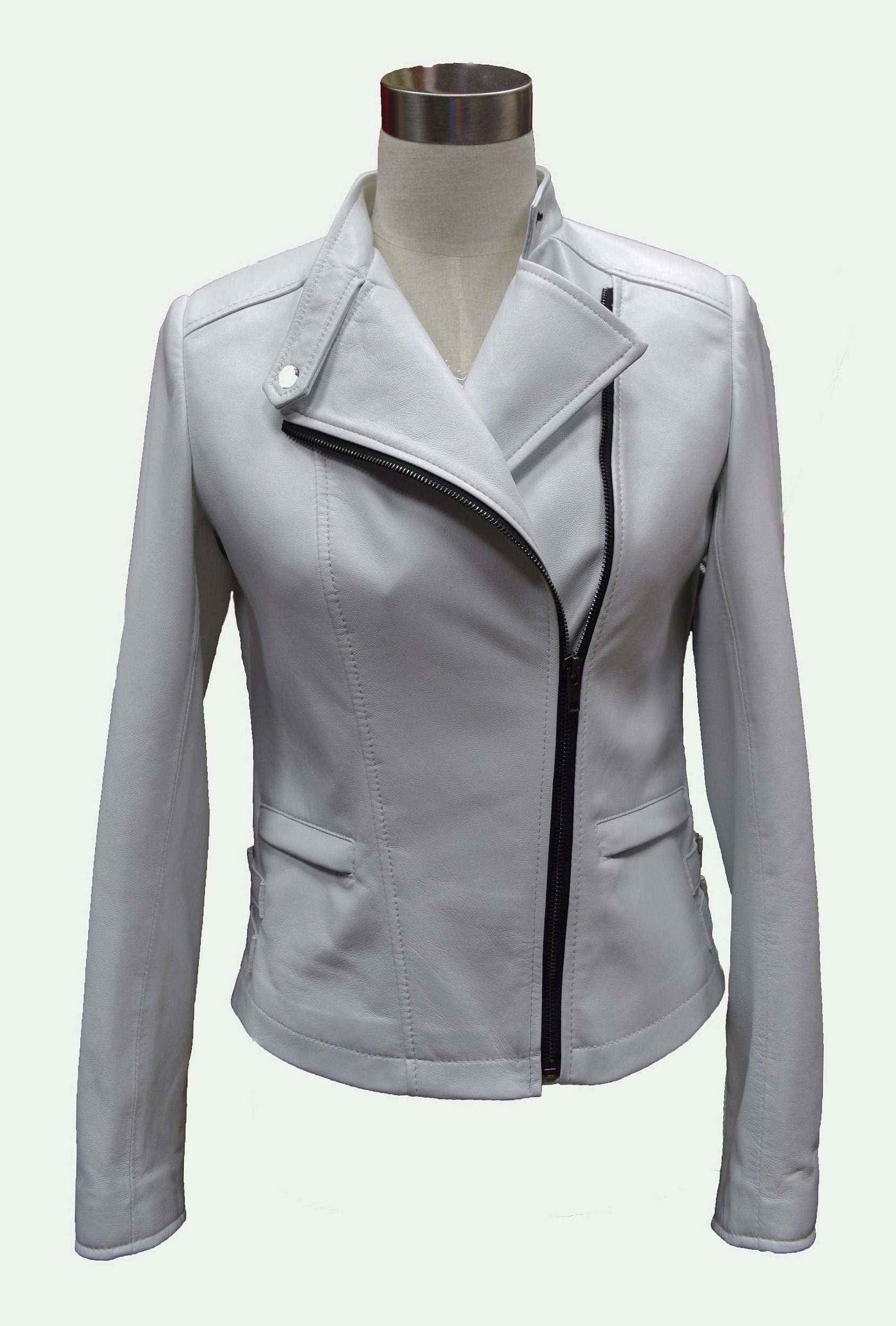 Women's Custom White Biker Jacket White Jacket Short Etsy