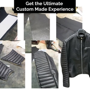 Custom Leather Jacket Men's Leather Jacket Motorcross Jacket 100% Lambskin image 6