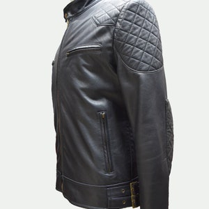 Custom Leather Jacket Men's Leather Jacket Motorcross Jacket 100% Lambskin image 2