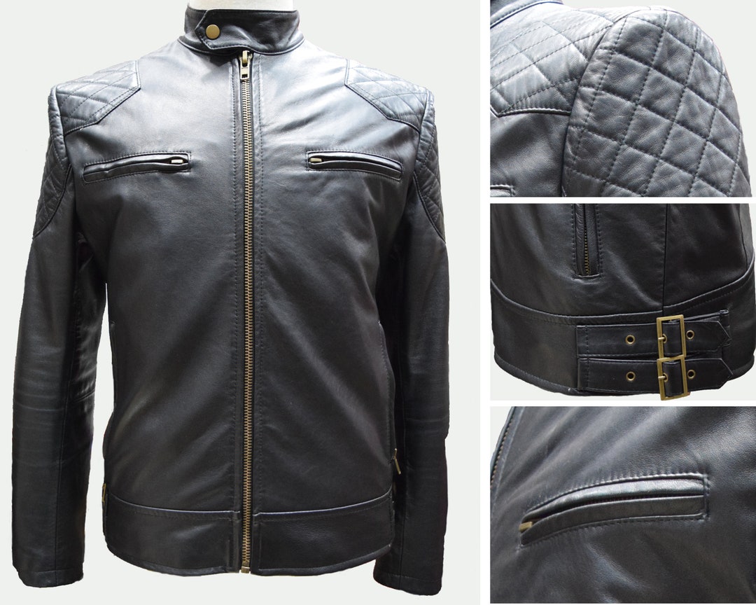 Custom Men's Leather Jacket Handmade Bespoke Jacket - Etsy