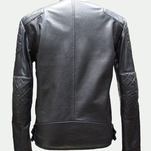 Custom Leather Jacket Men's Leather Jacket Motorcross Jacket 100% Lambskin image 5