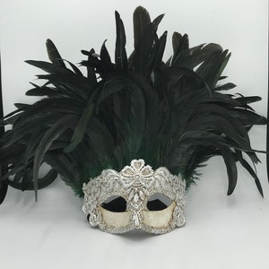Maschera Veneziana,Incas Macrame Foglia Argento,Maschera Originale