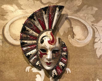 Masque vénitien, cartes de tarot ailé de visage, masque original