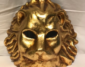 Venetian Mask,Lion Mask Gold Leaf