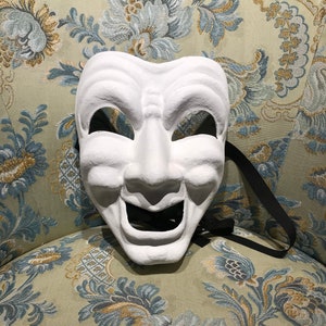 Maschera Veneziana,Maschera Bianca Comica Da Dipingere