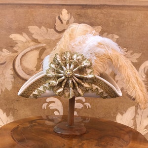 Tricorn Bianco Decorato,Trcorno Storico,Costume Veneziano