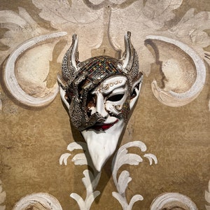 Maschera Veneziana,Maschera Da Diavolo,Maschera Originale
