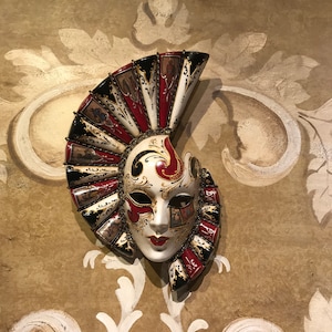 Venezianische Maske, geflügelte Gesichts-Tarotkarten, Originalmaske