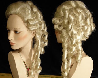 White Women Wig 1700 Style - Dama wig01