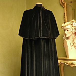 Velvet Cape for Men - Handmade in Venice, Italy - Very Warm- M02