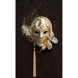 Maschera Veneziana,Cigno Floreale,Maschera Originale