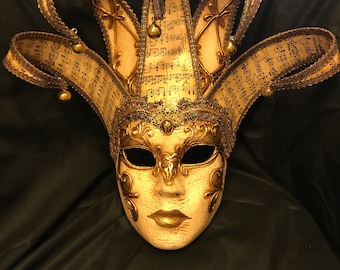 Brand New Leather Catene Masquerade Mask Brown