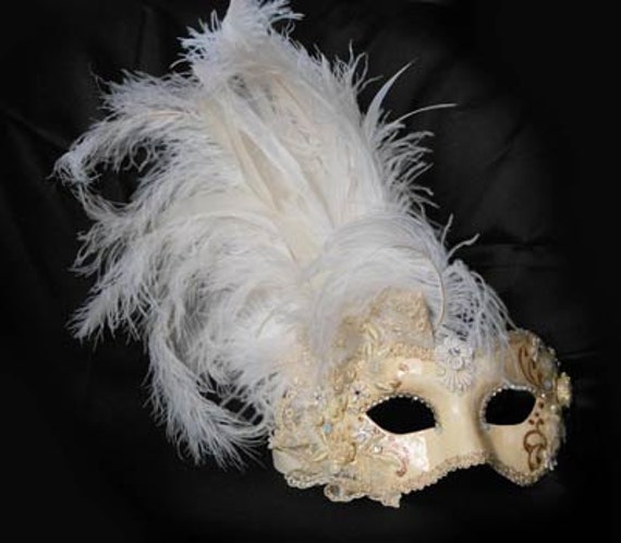 Máscara veneciana, máscara de ojos para mujeres con plumas, máscara  veneciana original y tradicional -  México