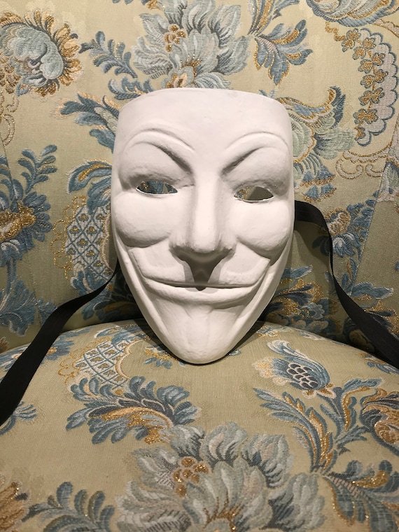 Venetian Mask anonymous White Mask to Paint Etsy