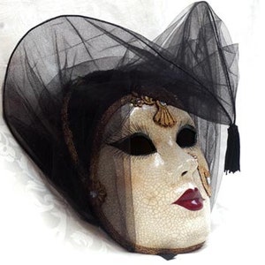 Grimilde, Original Venetian Papier Mache Masks, handmade in Venic. Also for House decor D57