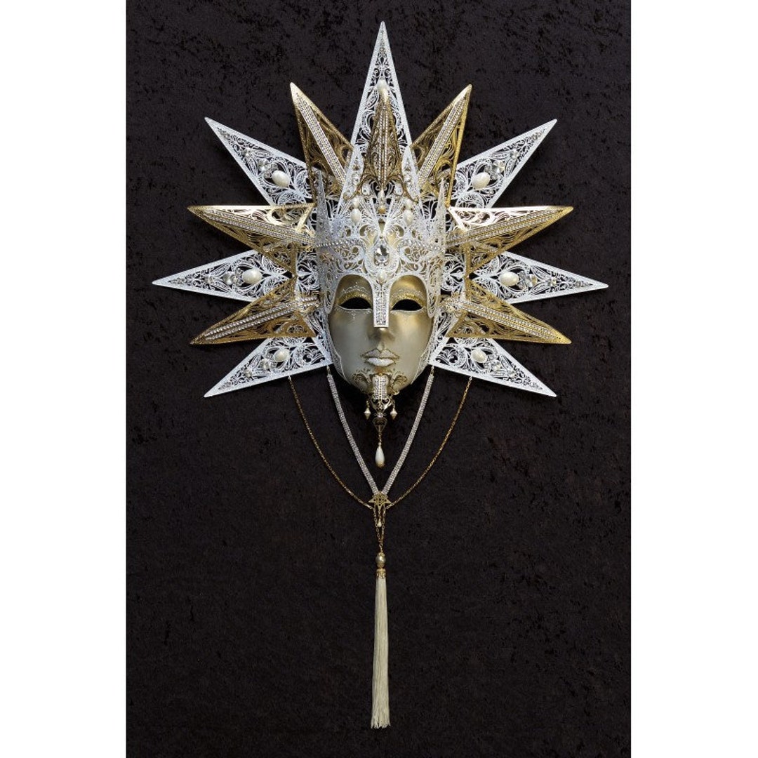 ベネチアンマスク Bauta Ducale Black Bauta Full Face Luxury