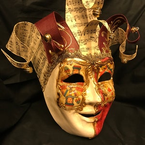 Joker Mask - Jester Masquerade Mask - Full Face Venetian Mask Gold and Green/Gold and Blue -  home decor, interior design mask F27/F28