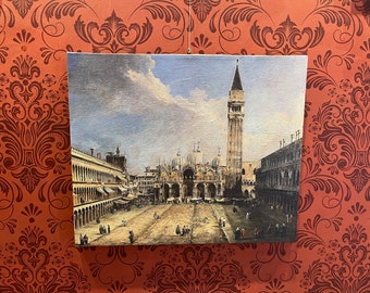 Reproduction of art painted,Piazza San Marco verso la Basilica – A. Canaletto
