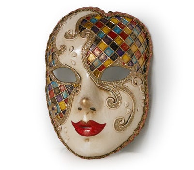 Maschera Di Venezia- Arlecchino Volto Intero - Volto