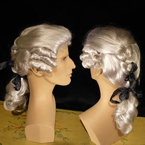 Parrucca bianca da uomo Cavaliere wig04