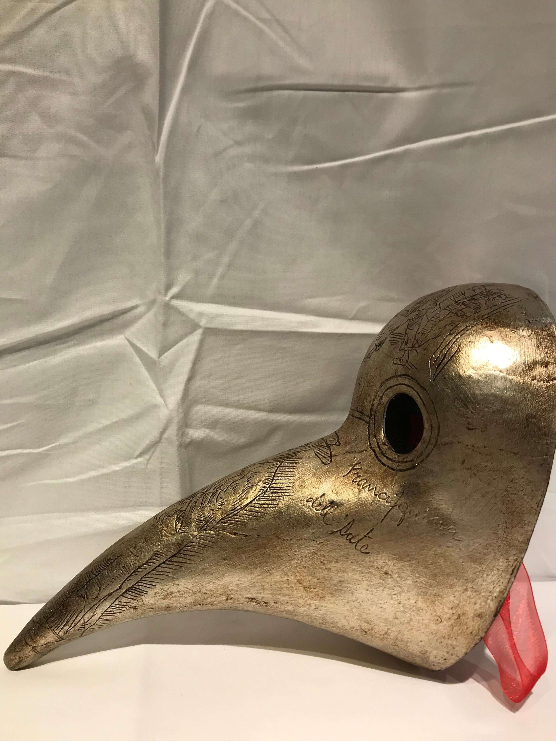 ベネチアンマスク、ペスト、刻まれたペスト医師、オリジナル