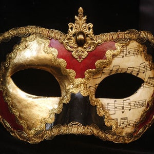 Musik Colombina Traditionelle Venezianische AUGEN-Maske für Frauen - F36/37/38