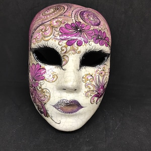 Shades of Life-Masquerade,Original Venetian papier mache masks to wear, handmade in Venice Or19