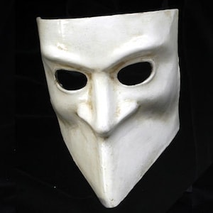Maschera Veneziana Bauta per Uomo - maschera tradizionale, storica in bianco, nero o oro. M34/35/37