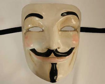 Maschera di V per Vendetta, maschera Anonymous, maschera Guy Fawkes - M136