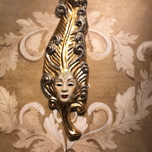Maschera Di Venezia,Piuma Veneziana Carta Pesta ,Maschera Originale