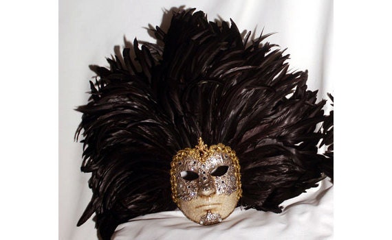 Black Venetian Party Mask 1660F