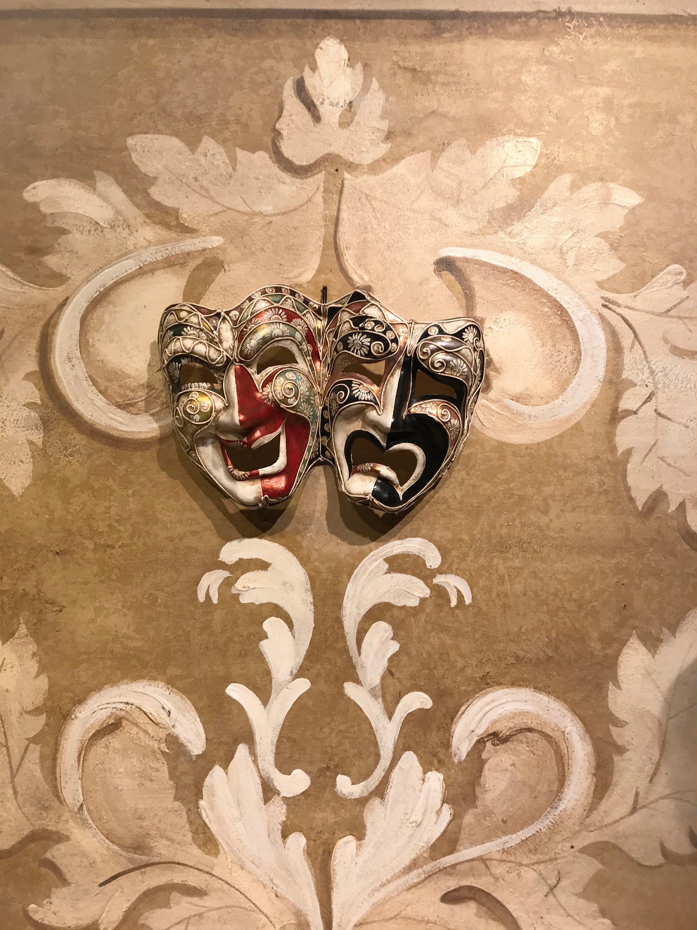 Maschera Veneziana,tragica E Comica,original Mask - Etsy Norway