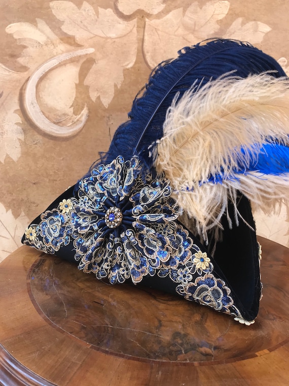 Tricorno Decorato,cappello Storico Da Uomo/donna in Lana,costume Di  Carnevale 