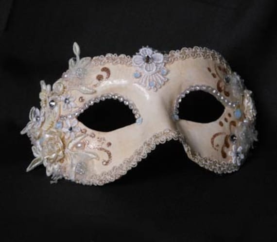 Ornate Columbina Eyemask Adult White Ornate Columbina Eyemask Adult White