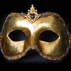 Máscara veneciana tradicional para ojos (blanca, negra, plateada o dorada) - M128/129/153/154