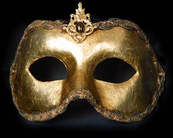 Traditional Venetian EYE Mask - white, black, silver or gold -  M128/129/153/154