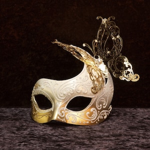 Maschera veneziana,Farfalla di metallo,maschera originale