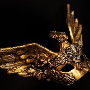 Maschera Veneziana,Maschera Fenice Oro,Maschera di Venezia