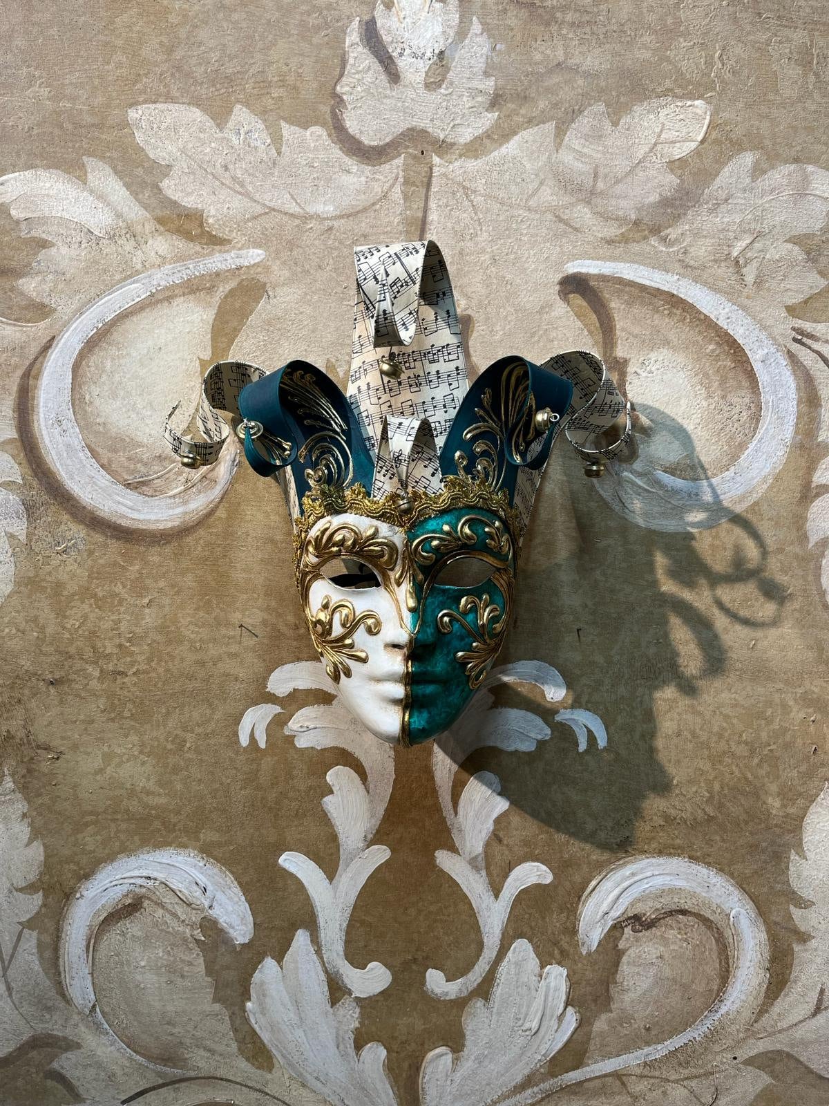 Maschera Veneziana,Maschera Estere Verde,Maschera Originale