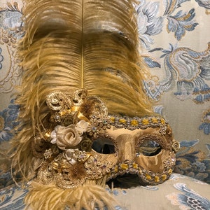 Maschera Veneziana,Piuma Parigina,Maschera Originale