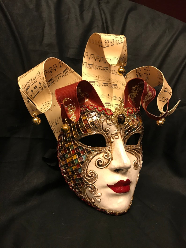 Venetian Maskheart Jester Maskoriginal Mask - Etsy