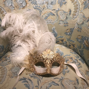 Maschera Veneziana,Piuma Barocca Macrame,Maschera Originale