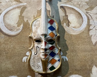 Venice Mask,Multicolor Violin,Hand Made Original Mask