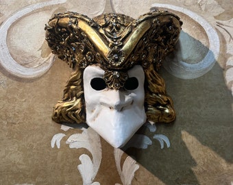 Maschera Veneziana,Maschera Bauta Barocca,Maschera Originale