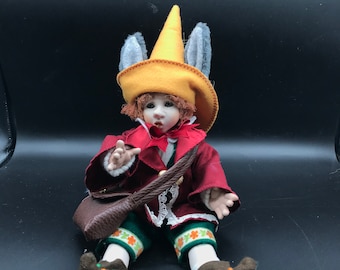 Poupée de porcelaine, poupée de Pinocchio, poupée originale