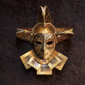 Maschera Veneziana,Jolly Carte Tarocchi,Maschera Originale