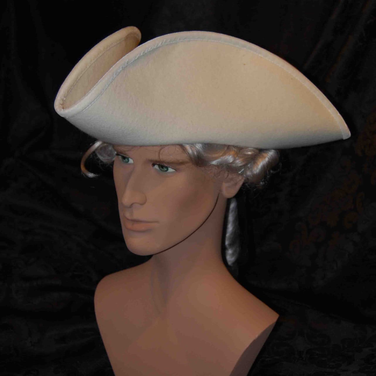 Tricorn Hat for Men Made of Wool Black or White Pirate Etsy Canada