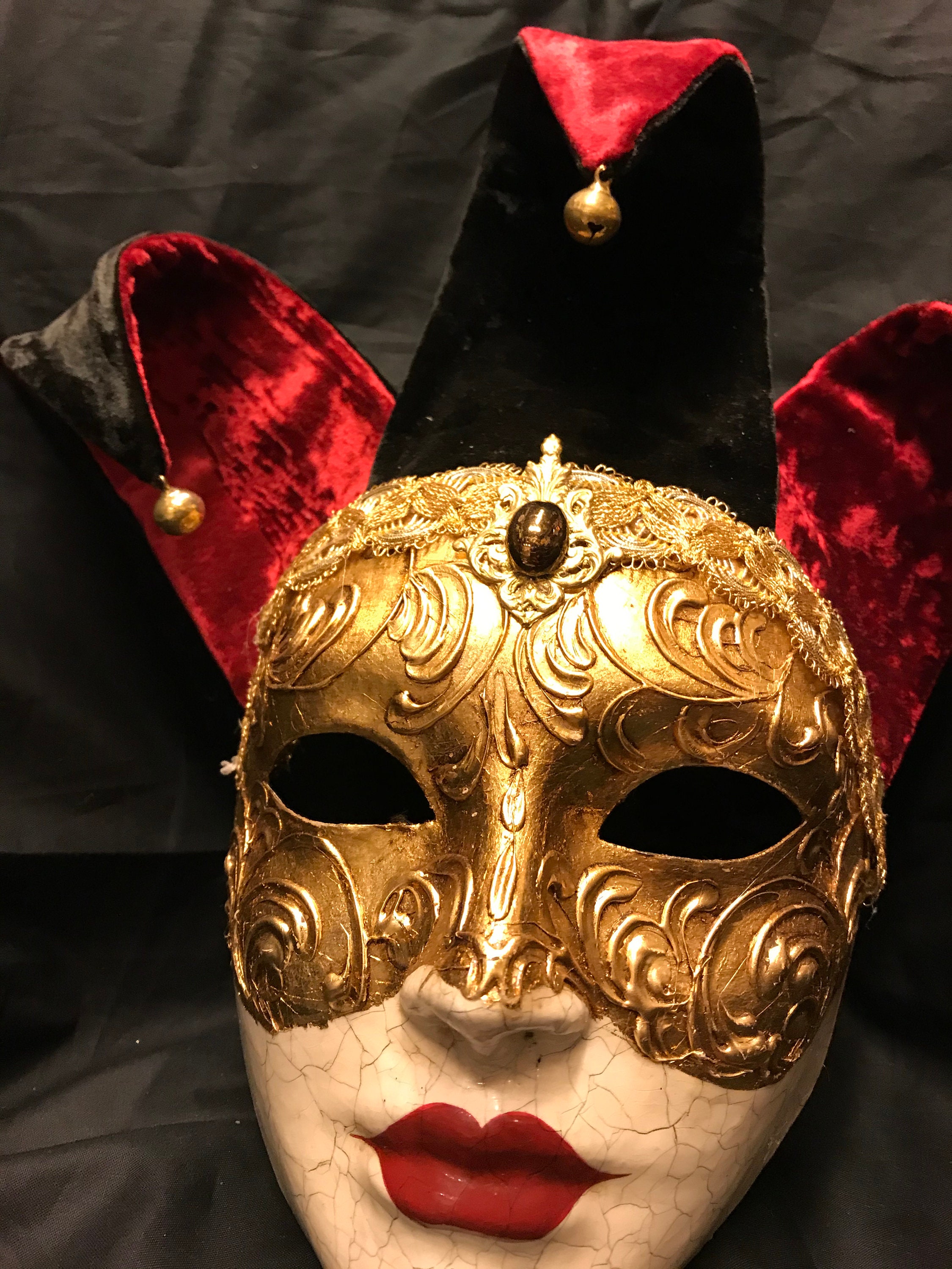 Venetian Masklady Joker/jester Maskoriginal Mask - Etsy
