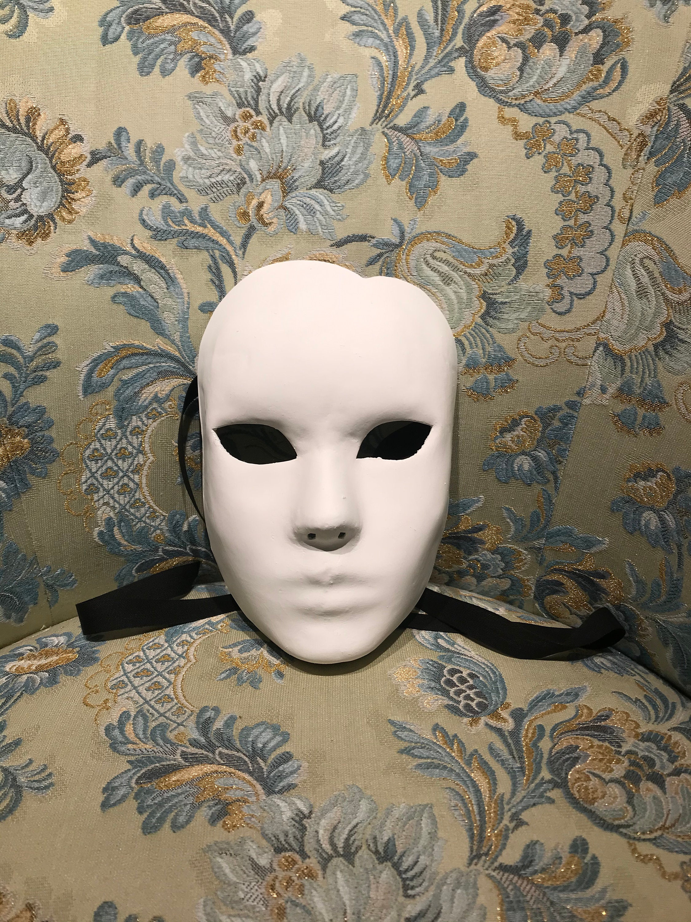 Maschera Veneziana,volto Bianco Da Dipingere,maschera Carta Pesta 