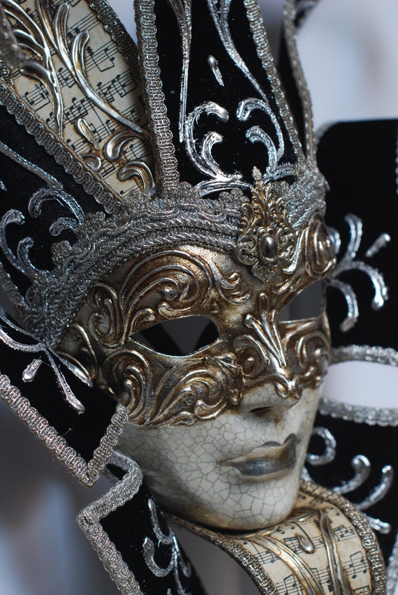 Venetian Masquerade Masks Full Face Jester Joker Cosplay Wall Mask Halloween 